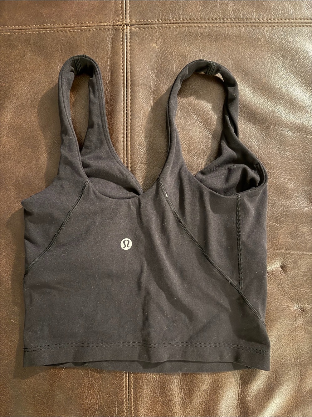 lululemon athletica Black Cropped Supportive Sports Bra